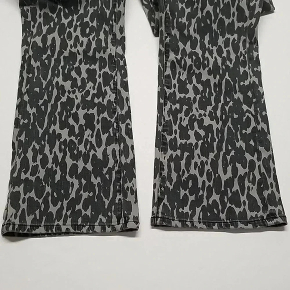 {PAIGE} X Rosie Poppy Leopard Slim Crop Flare Jeans Collaboration Collec… - Picture 11 of 16